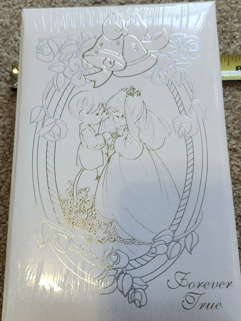 Precious Moments White Wedding Keepsake Video Box with Silver Logo